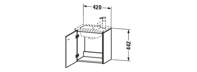 Bản vẽ Tủ chậu lavabo Duravit BR4000L1053
