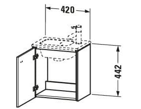 Bản vẽ Tủ chậu lavabo Duravit BR4000L1079