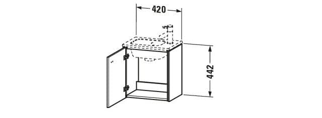 Bản vẽ Tủ chậu lavabo Duravit BR4000L1091