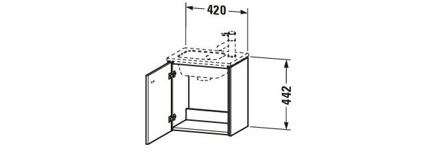Bản vẽ Tủ chậu lavabo Duravit BR4000L1818