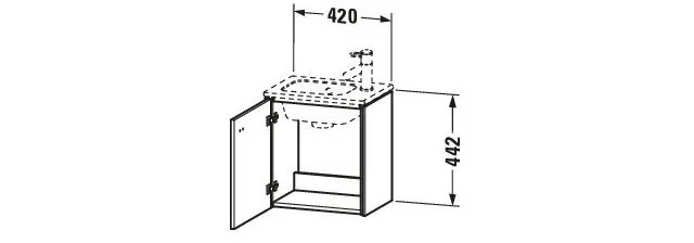 Bản vẽ Tủ chậu lavabo Duravit BR4000L1818