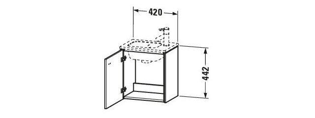 Bản vẽ Tủ chậu lavabo Duravit BR4000L4343
