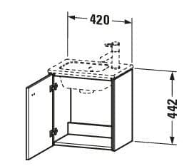 Bản vẽ Tủ chậu lavabo Duravit BR4000L4949