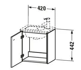 Bản vẽ Tủ chậu lavabo Duravit BR4000L4949