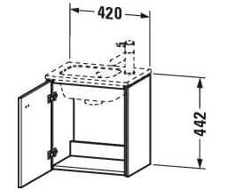 Bản vẽ Tủ chậu lavabo Duravit BR4000R1007