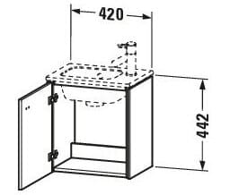 Bản vẽ Tủ chậu lavabo Duravit BR4000R1018