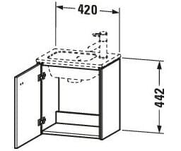 Bản vẽ Tủ chậu lavabo Duravit BR4000R1021