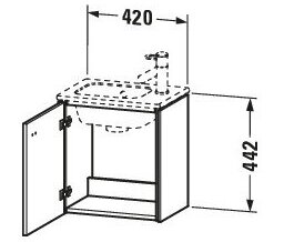 Bản vẽ Tủ chậu lavabo Duravit BR4000R1035