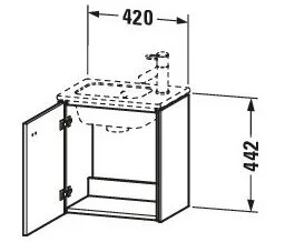 Bản vẽ Tủ chậu lavabo Duravit BR4000R1035