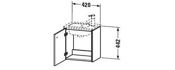 Bản vẽ Tủ chậu lavabo Duravit BR4000R1049