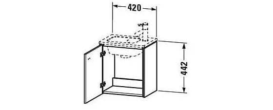 Bản vẽ Tủ chậu lavabo Duravit BR4000R1049