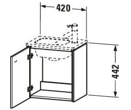 Bản vẽ Tủ chậu lavabo Duravit BR4000R1053