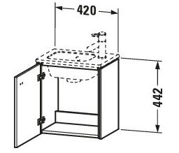 Bản vẽ Tủ chậu lavabo Duravit BR4000R1818