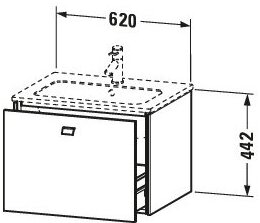 Bản vẽ Tủ chậu lavabo Duravit BR4000R4949