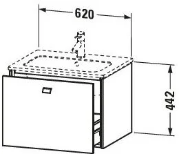 Bản vẽ Tủ chậu lavabo Duravit BR4000R4949