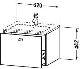 Bản vẽ Tủ chậu lavabo Duravit BR400100707