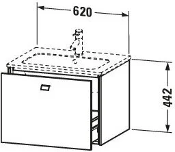 Bản vẽ Tủ chậu lavabo Duravit BR400100707