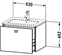 Bản vẽ Tủ chậu lavabo Duravit BR400101007