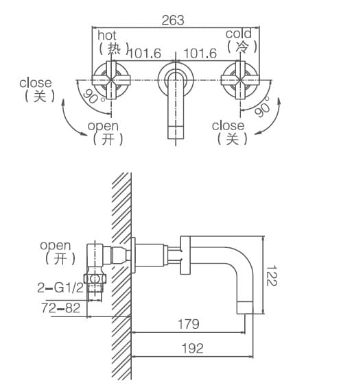 Bản vẽ kỹ thuật vòi chậu Joden Belinda 230K2055C