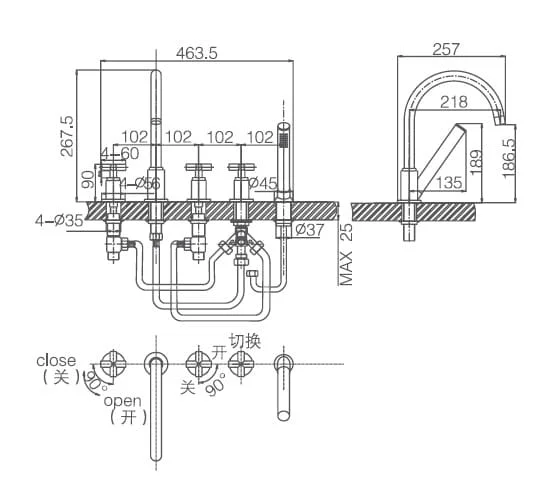 Bản vẽ sen bồn tắm Joden Belinda 500K2055C