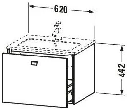 Bản vẽ Tủ chậu lavabo Duravit BR400101030