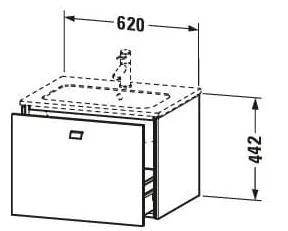 Bản vẽ Tủ chậu lavabo Duravit BR400101035