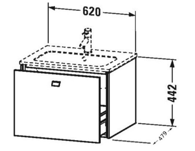 Bản vẽ Tủ chậu lavabo Duravit BR400101818