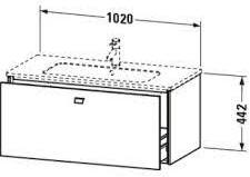 Bản vẽ Tủ chậu lavabo Duravit BR400301007