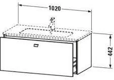 Bản vẽ Tủ chậu lavabo Duravit BR400301007