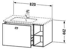 Bản vẽ Tủ chậu lavabo Duravit BR401201030