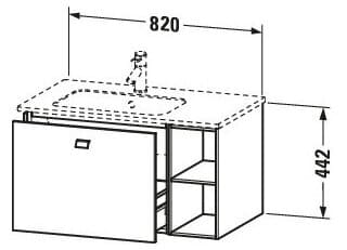 Bản vẽ Tủ chậu lavabo Duravit BR401209191