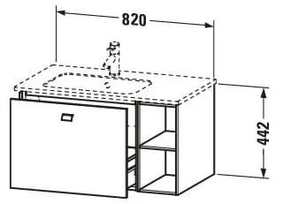 Bản vẽ Tủ chậu lavabo Duravit BR401209191