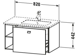 Bản vẽ Tủ chậu lavabo Duravit BR401401007
