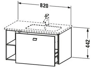 Bản vẽ Tủ chậu lavabo Duravit BR401401018