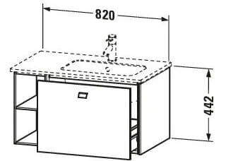 Tủ chậu lavabo Duravit BR401401079