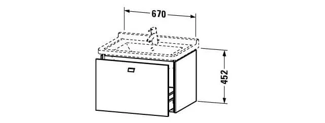 Bản vẽ Tủ chậu lavabo Duravit BR404101818