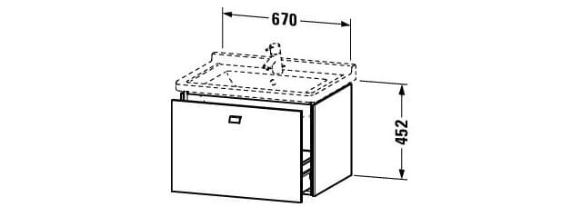Bản vẽ Tủ chậu lavabo Duravit BR404104949