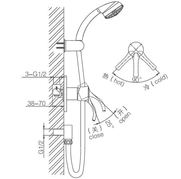 Bản vẽ sen tắm âm tường Joden Lynn 84509337C