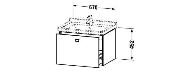 Bản vẽ Tủ chậu lavabo Duravit BR404109191