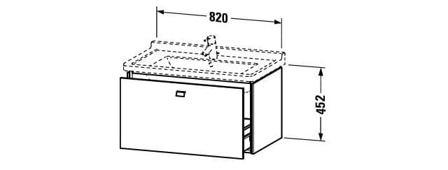 Bản vẽ Tủ chậu lavabo Duravit BR404200707