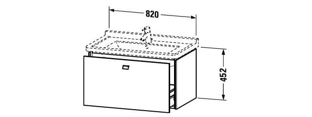 Bản vẽ Tủ chậu lavabo Duravit BR404201018