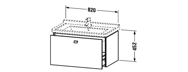 Bản vẽ Tủ chậu lavabo Duravit BR404201021