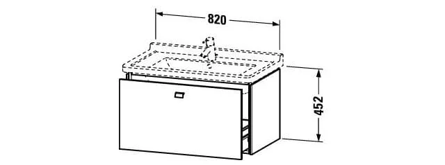 Bản vẽ Tủ chậu lavabo Duravit BR404201022