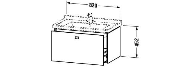 Bản vẽ Tủ chậu lavabo Duravit BR404201043
