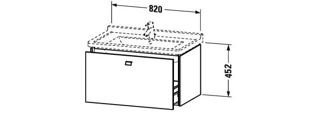 Bản vẽ Tủ chậu lavabo Duravit BR404201043
