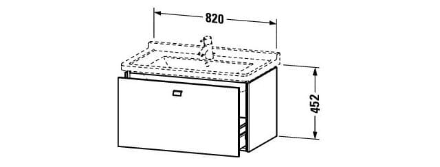 Bản vẽ Tủ chậu lavabo Duravit BR404201049