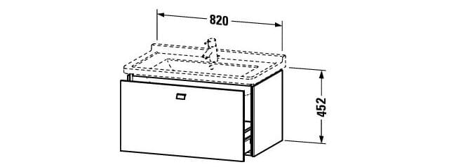 Bản vẽ Tủ chậu lavabo Duravit BR404201053