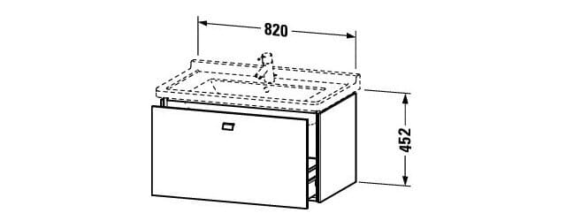 Bản vẽ Bản vẽ Tủ chậu lavabo Duravit BR404201079