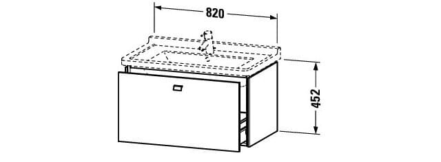 Bản vẽ Tủ chậu lavabo Duravit BR404201091