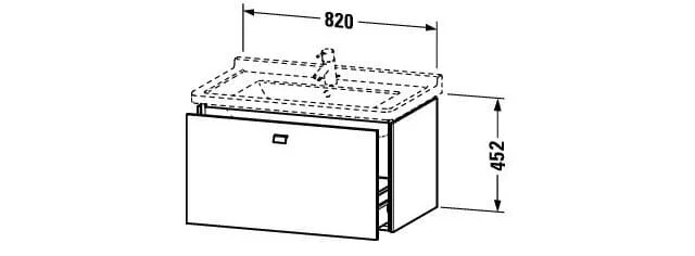 Bản vẽ Tủ chậu lavabo Duravit BR404201091